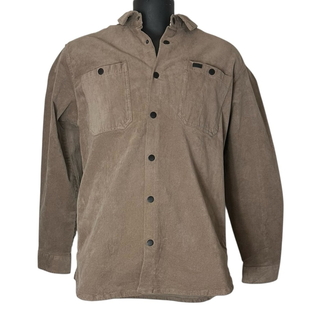 Buffalo David Bitton Men S Tan Wide Whale Corduroy Shacket Shirt NWT